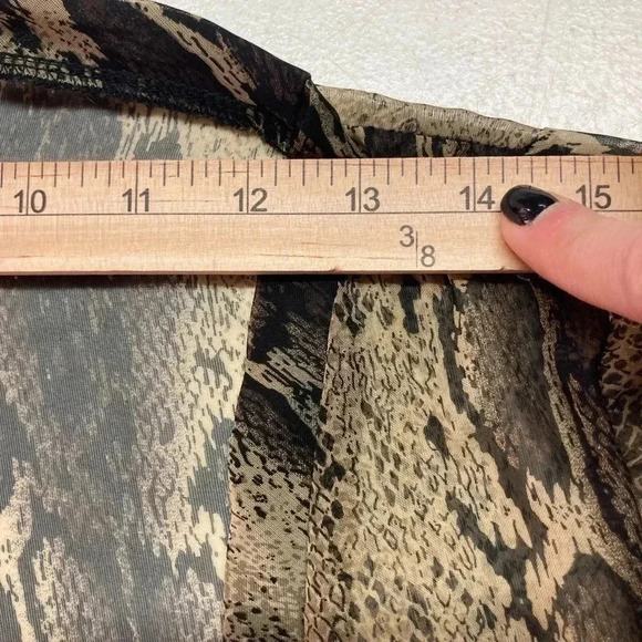 Show Me Your Mumu Dress Python Snake Sheer Black Vneck Dress Size Medium - Picture 8 of 11